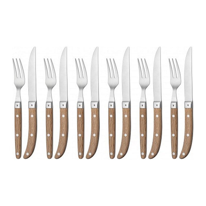 WMF Steakbesteck Ranch braun matt, 12 St.
