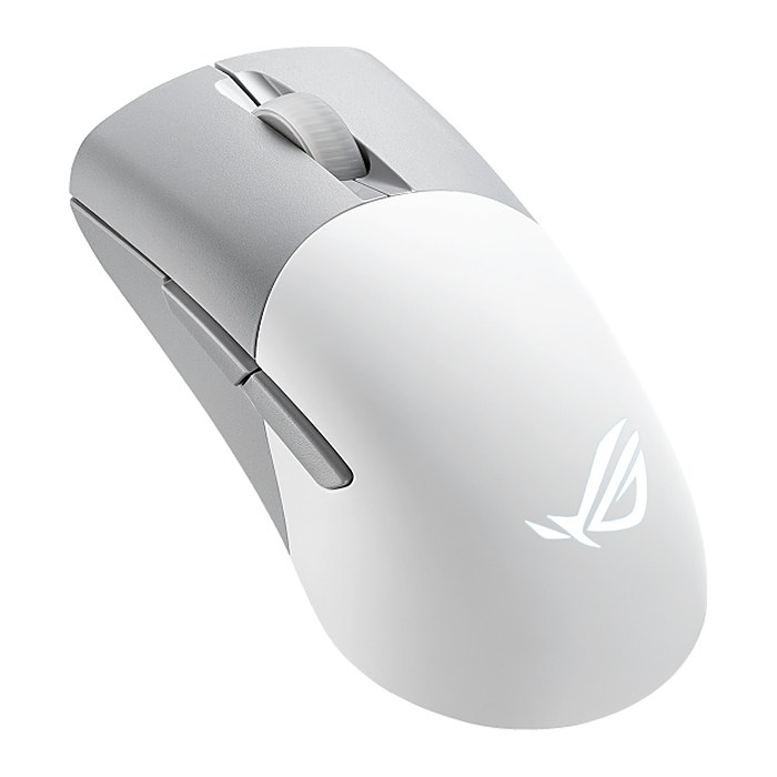 ASUS ROG Keris Wireless AimPoint Gaming-Maus kabellos weiß, silber