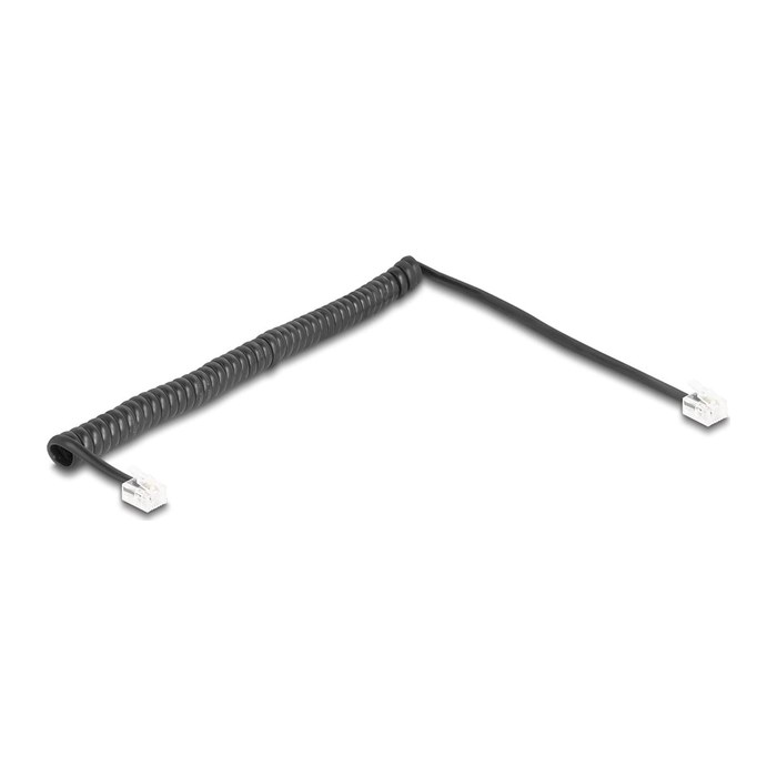 DELOCK Telefonkabel/Spiralkabel RJ11 St. zu RJ11 St. 2m