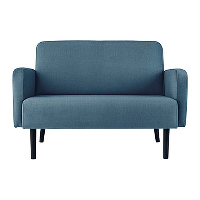 meet powered by PAPERFLOW 2-Sitzer Sofa LISBOA blau schwarz Stoff 124,0 x 81,5 x 83,0 cm, 1 St.