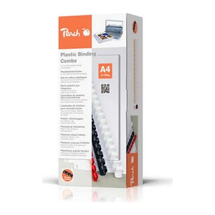 Peach Binderücken weiß 12mm 100er-Pack