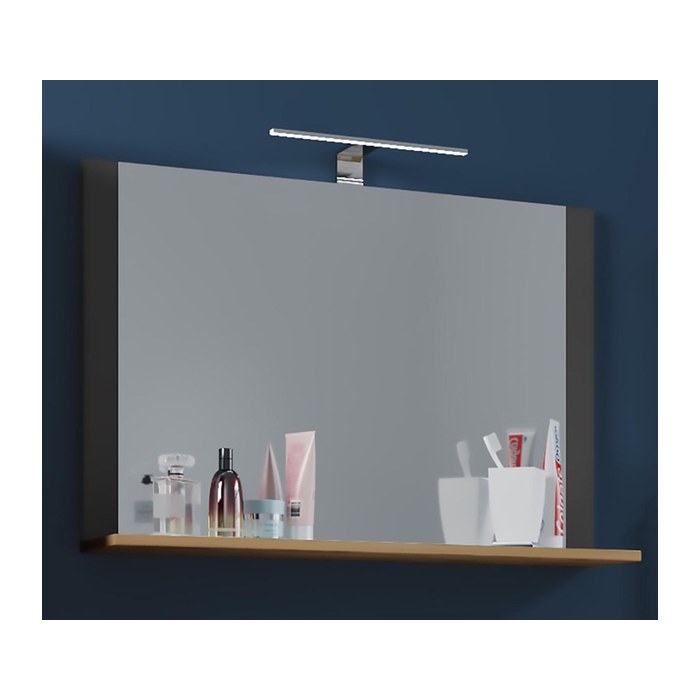 VCM my bath Spiegel VCB 10 916701 honig-eiche, anthrazit 80,0 x 17,0 x 55,0 cm