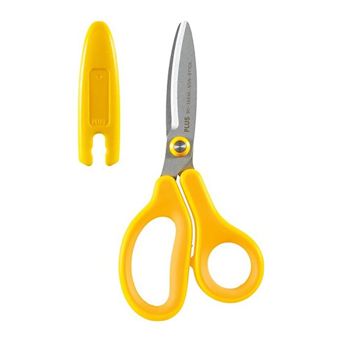 PLUS JAPAN Linkshänder-Schere gelb 14,5 cm