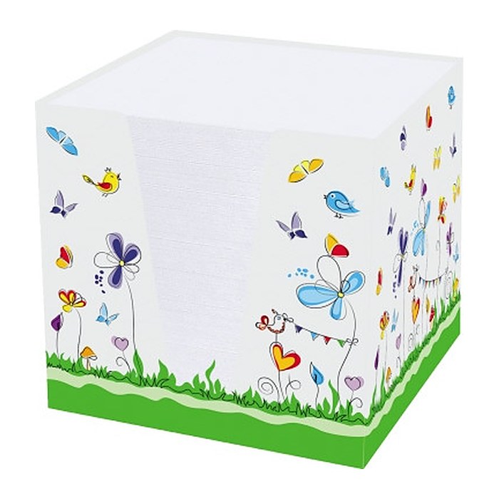 RNK-Verlag Zettelbox Schmetterlinge weiß inkl. ca. 900 Notizzettel weiß, 1 St.