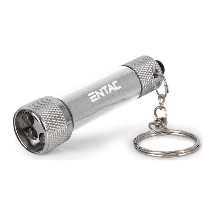 Entac Taschenlampe 5LED Schlüsselanhänger Silber