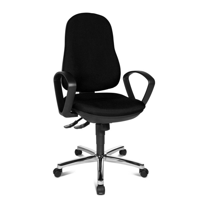Topstar Bürostuhl Syncro Steel, 8929 G20 Stoff schwarz, Gestell chrom