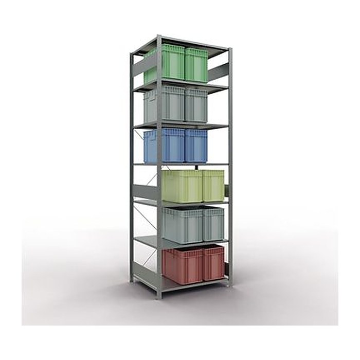 SCHULTE Schwerlastregal MULTIplus 150 12582 silber 100,0 x 80,0 x 300,0 cm