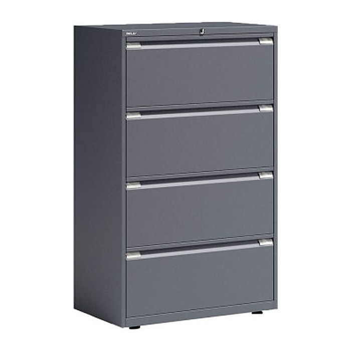 BISLEY Essentials Hängeregistraturschrank anthrazit 4 Schubladen 80,0 x 47,0 x 130,0 cm, 1 St.