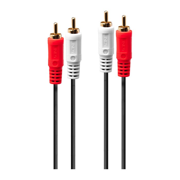 LINDY Audiokabel Stereo 2xRCA/2xRCA M/M 3m