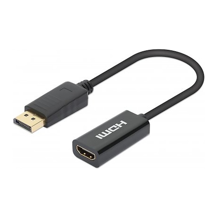 MANHATTAN Aktiver DisplayPort auf HDMI Adapter 4K@60Hz schwa