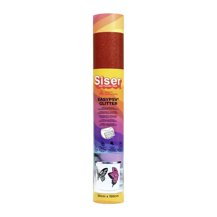 Siser® EasyPSV Glitzer Vinylfolie permanent rot 30,0 x 150,0 cm, 1 Rolle