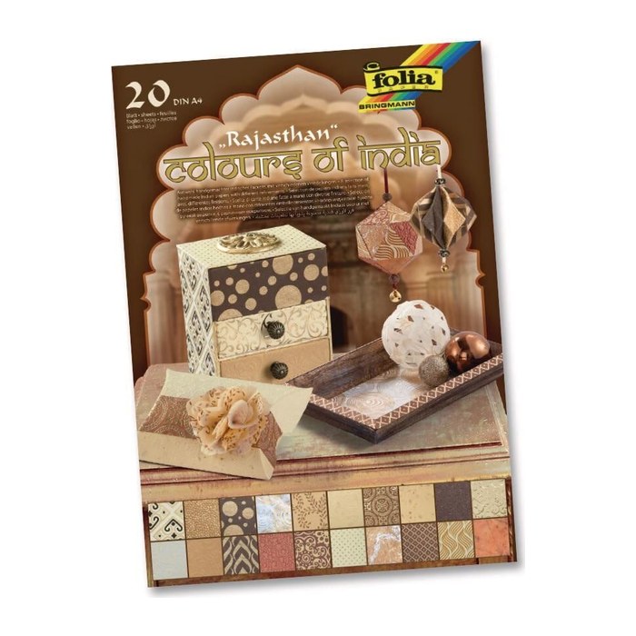 folia Motivblock Colours of India Rajasthan farbsortiert 20 Blatt