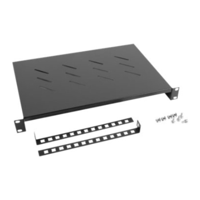 LANBERG 19" Fachboden 1U 483x300mm, max. 25kg, schwarz