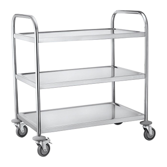 Servierwagen silber 84,5 x 52,5 x 94,0 cm