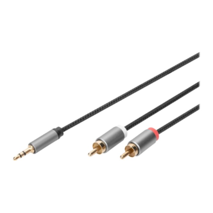 DIGITUS Adapterkabel, 3,5mm Klinke auf Cinch 1m