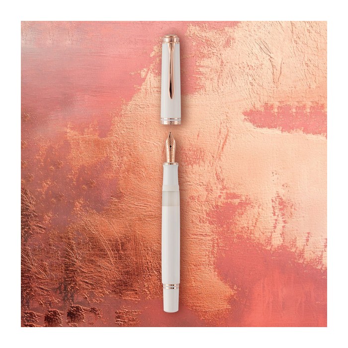 Pelikan Souverän M600 Kolbenfüller weiß/rose-gold F (fein), 1 St.