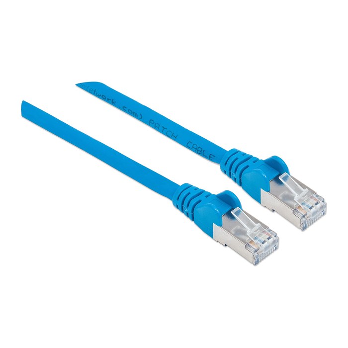 INTELLINET Patchkabel Cat6 S/FTP 2,0m LSZH Hebelschutz blau