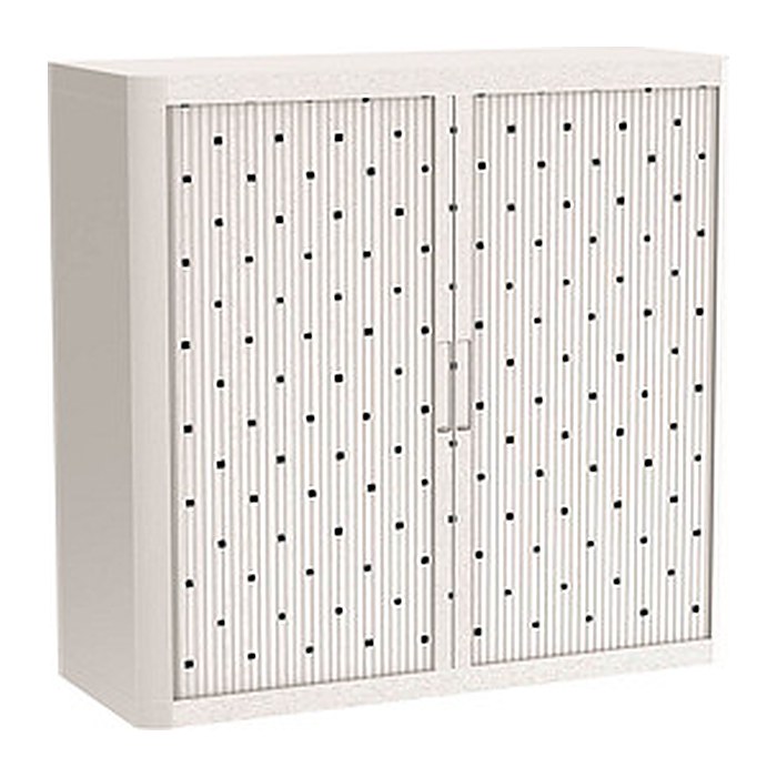 PAPERFLOW easyOffice Black & White Rollladenschrank 60500 2 Fachböden 110,0 x 41,5 x 104,0 cm