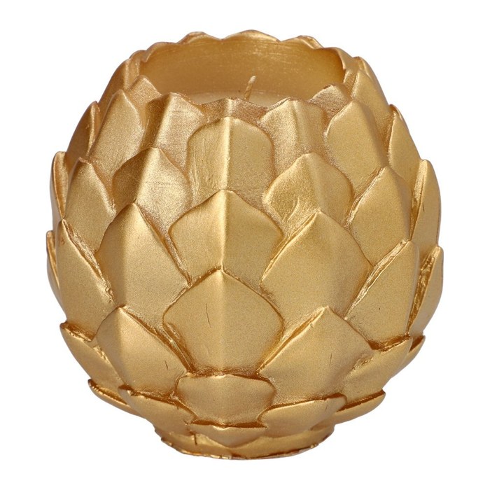 STARPAK Kugelkerze Pine Cone silber, 1 St.