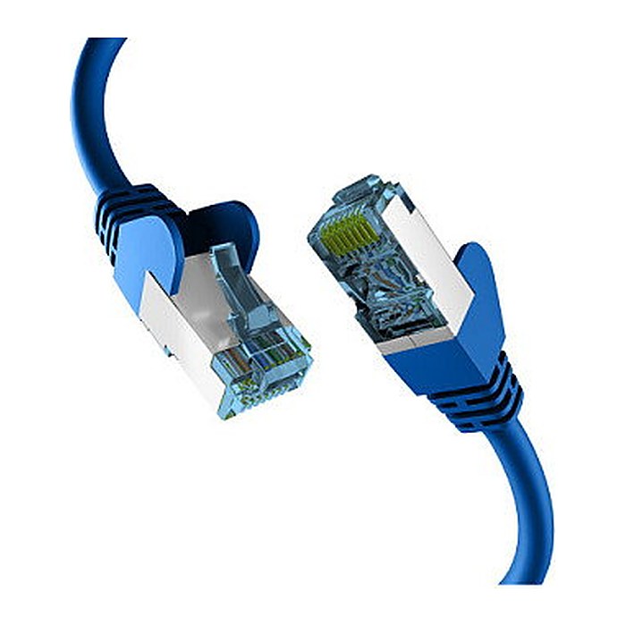 EFB RJ45 Patchkabel mit Cat7 Rohkabel 25.00m blau