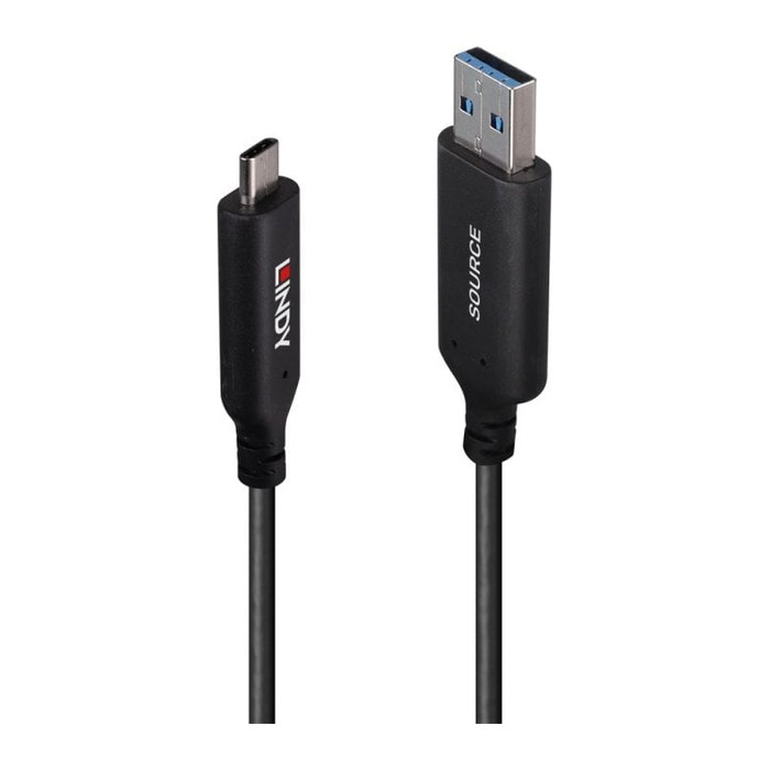 LINDY 50m USB 3.2 Gen 1 Typ A an C Hybridkabel