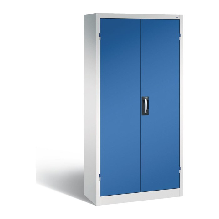 CP Stahlschrank 8920-052 S10203 lichtgrau, enzianblau 4 Fachböden 93,0 x 40,0 x 195,0 cm, aufgebaut, 1 St.