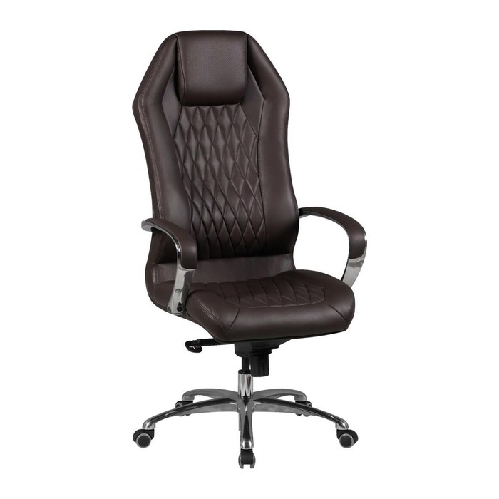 AMSTYLE Chefsessel, SPM1.297 Leder braun, Gestell silber