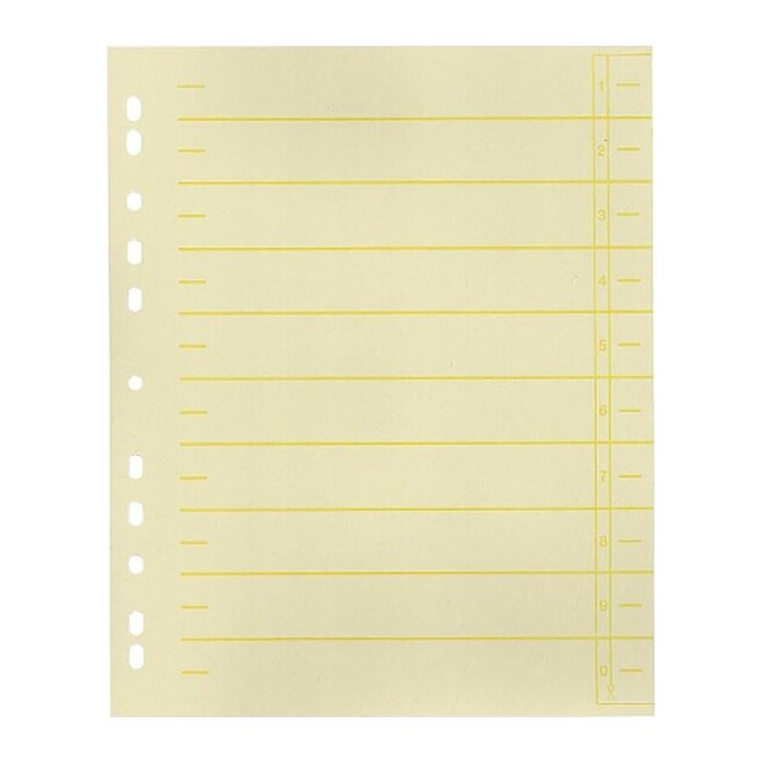 Wekre Trennblätter DIN A4 1-0 weiß/gelb, 230 g/m², 100 Blatt