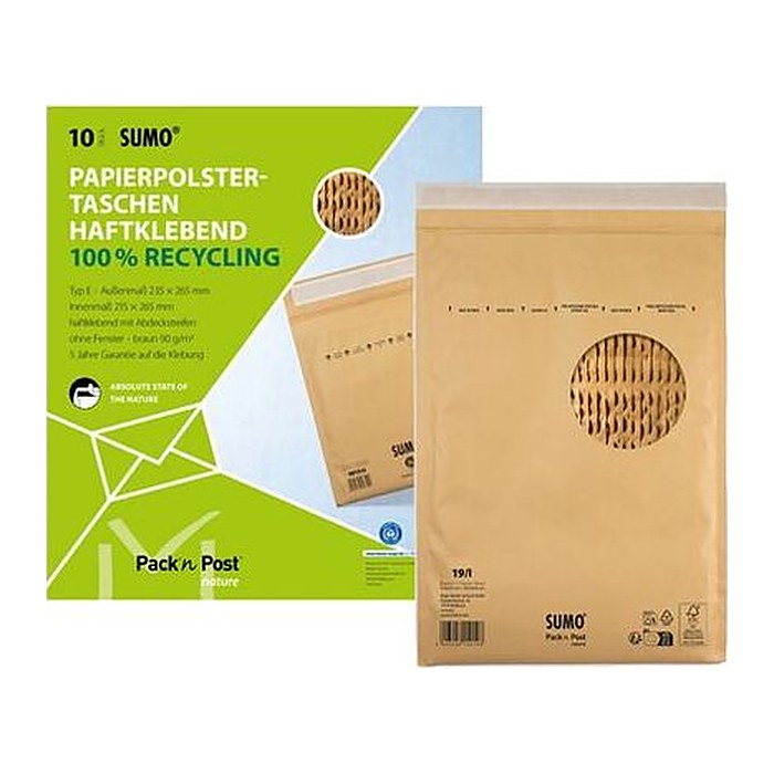 MAILmedia Polstertaschen SUMO® 1519 braun für DIN B4, 100 St.