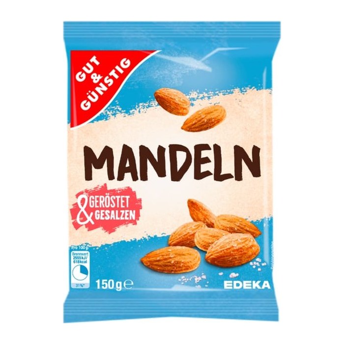 GUT&GÜNSTIG Mandeln geröstet & gesalzen 150,0 g, 1 St.