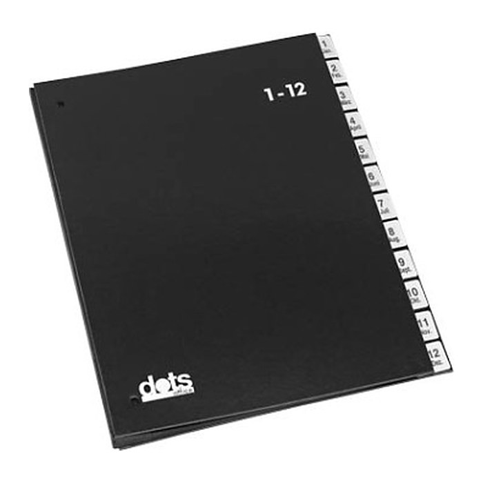 dots Pultordner 1-12, Jan.-Dez. schwarz, 1 St.