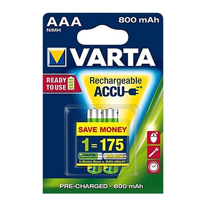 Varta Akku RECHARGE Power AAA HR03 800mAh 2St.