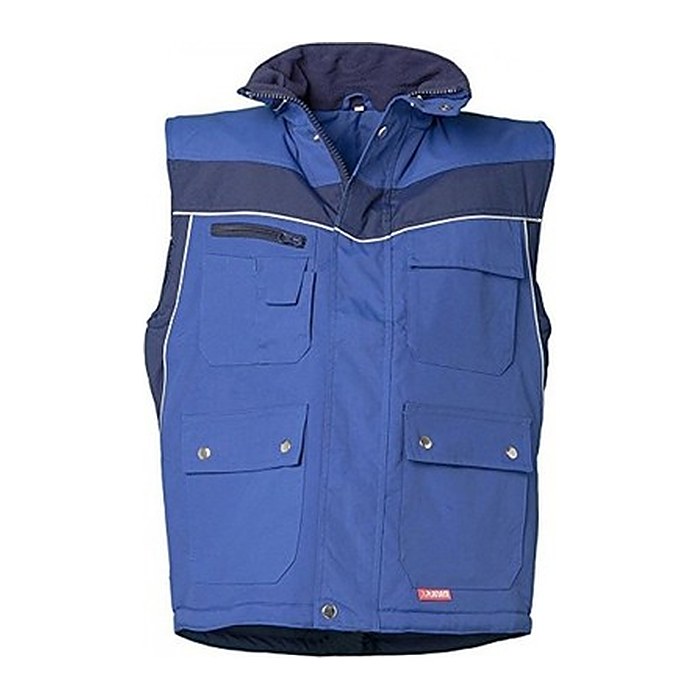 PLANAM® unisex Winterweste PLALINE kornblau, marine Größe XS