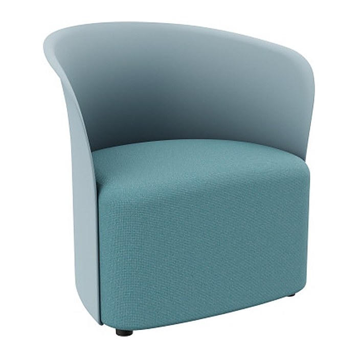 meet powered by PAPERFLOW Sessel CROWN blau schwarz Stoff 73,0 x 63,5 x 69,0 cm, 1 St.