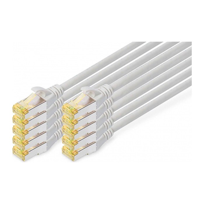DIGITUS RJ45-Stecker/RJ-45 Stecker Netzwerkkabel DK-1644-A-010-10 1,0 m grau, 10 St.