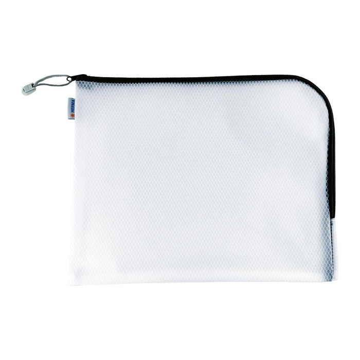 HERMA Reißverschlussbeutel DIN A4 überbreit transparent/schwarz, 1 St.