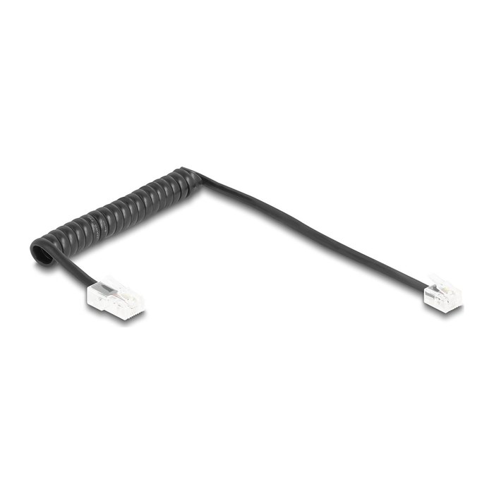 DELOCK Telefonkabel/Spiralkabel RJ11 St. zu RJ45 St. 1m S.