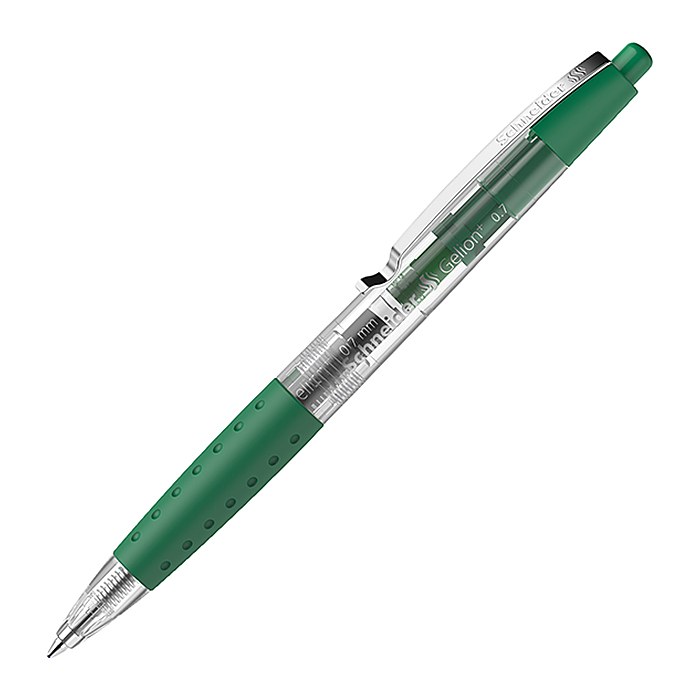 Schneider Gelion+ Gelschreiber grün/schwarz - transparent 0,4 mm, Schreibfarbe: grün, 10 St.