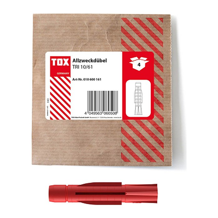 TOX TRI 10/61 010600161 Universaldübel Ø 10 mm x 61 mm, 4 St.