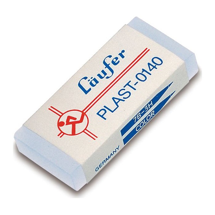 Läufer Radiergummi PLAST-0140 weiß, 1 St.