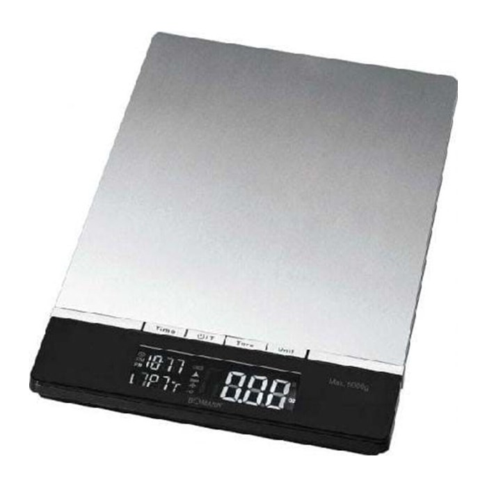 BOMANN Küchenwaage KW 1421 CB silber für max. 5,0 kg