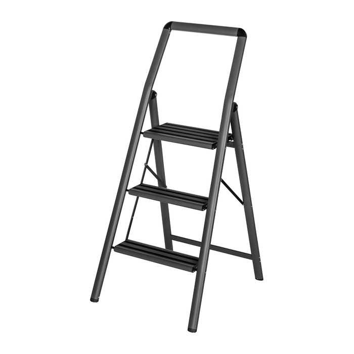 WENKO Klapptritt Compact grau 3 Stufen, H: 106,5 cm