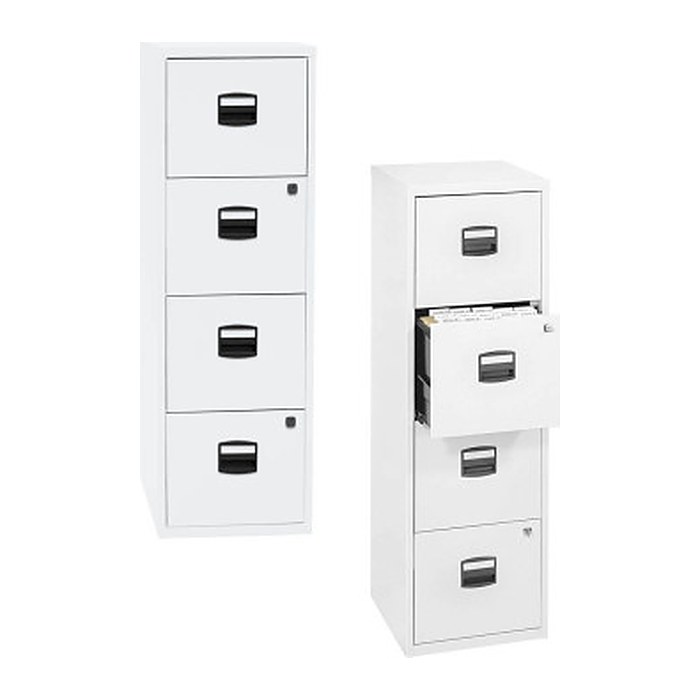BISLEY Home PFA 4 Hängeregistraturschrank verkehrsweiß 4 Schubladen 41,3 x 40,0 x 132,1 cm, 1 St.