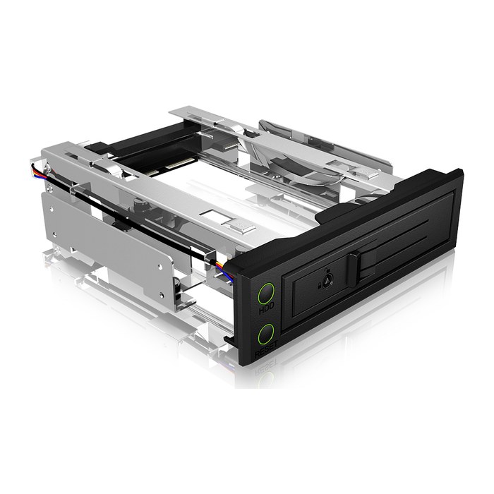ICY BOX Wechselrahmen 3.5 Zoll SATA SAS 5.25 IB-166SSK-B