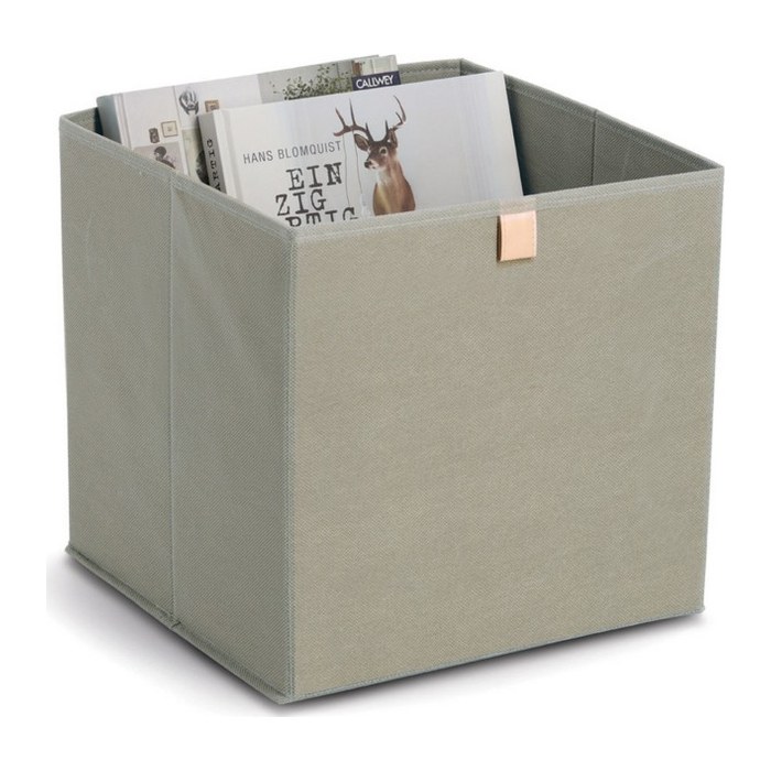Zeller Aufbewahrungsbox khaki 32,0 x 32,0 x 32,0 cm, 1 St.