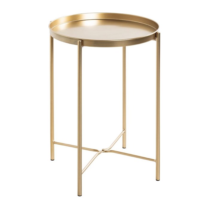 HAKU Möbel Beistelltisch rund Metall gold 39,0 x 39,0 x 50,0 cm, 1 St.