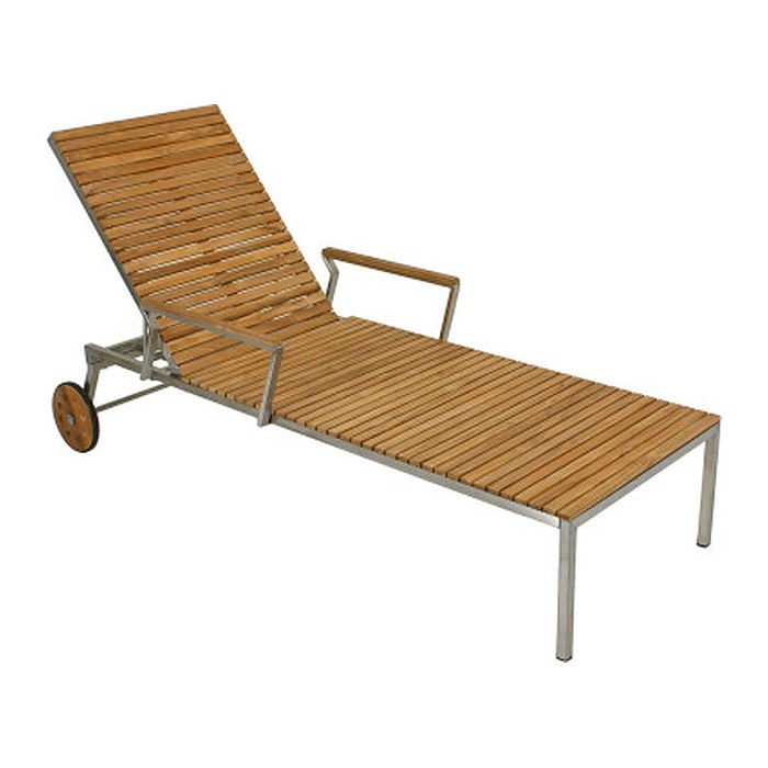 Garden Pleasure Sonnenliege DENVER braun Stahl