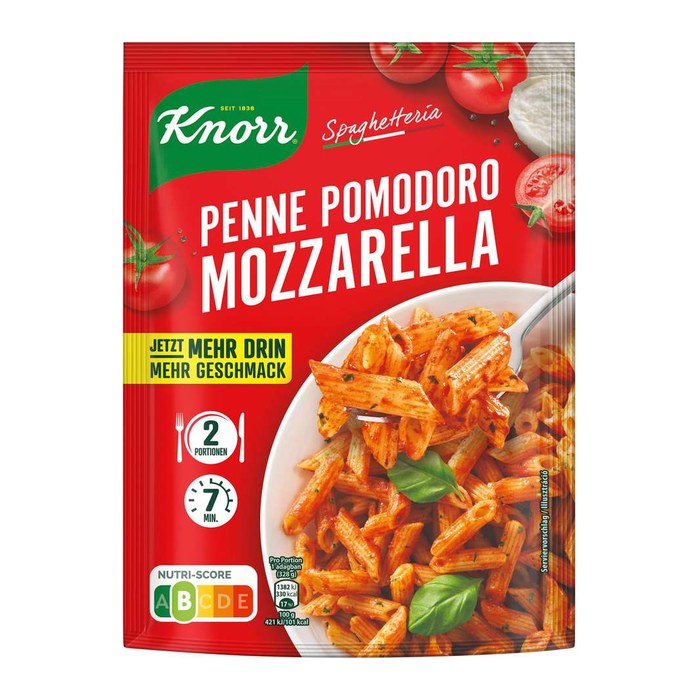 Knorr® Spaghetteria Penne Pomodoro Mozzarella Fertiggericht 1x 2 Portionen, 1 St.