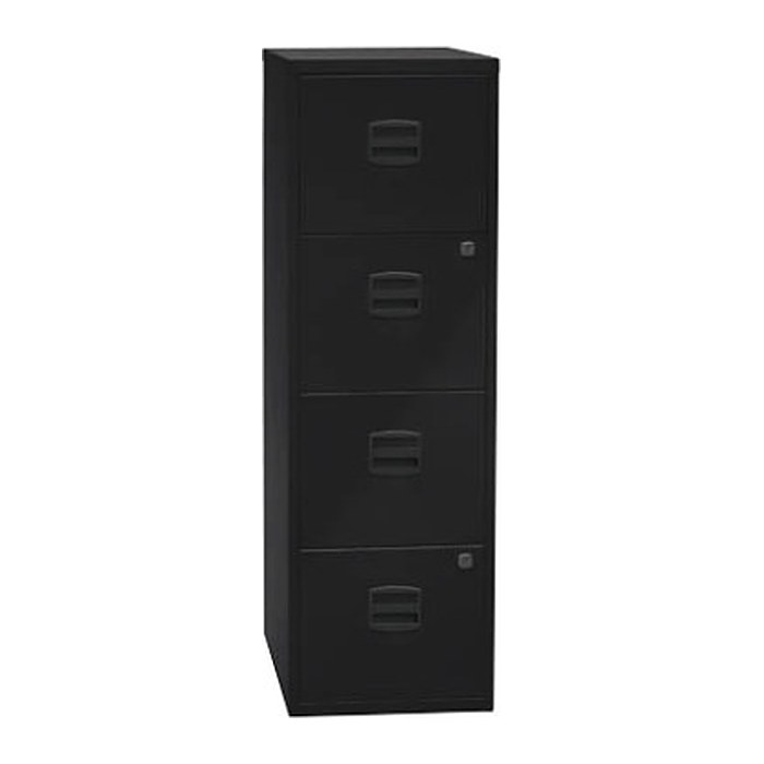 BISLEY Home PFA 4 Hängeregistraturschrank schwarz 4 Schubladen 41,3 x 40,0 x 132,1 cm, 1 St.