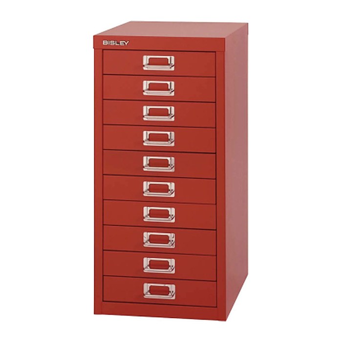 BISLEY MultiDrawer™ L2910 Schubladenschrank kardinalrot 10 Schubladen 27,8 x 38,0 x 59,0 cm, 1 St.